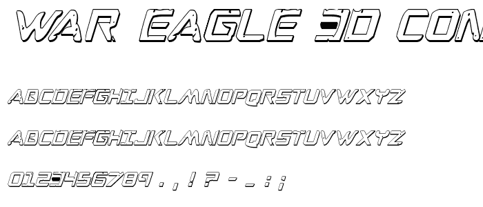 War Eagle 3D Condensed Italic font